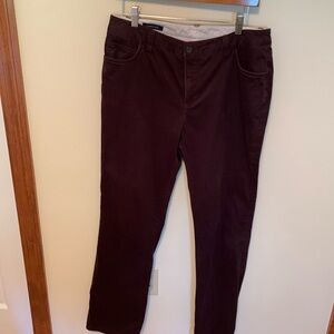 Lands’ End chocolate brown size 10 straight leg pant w front and back pockets